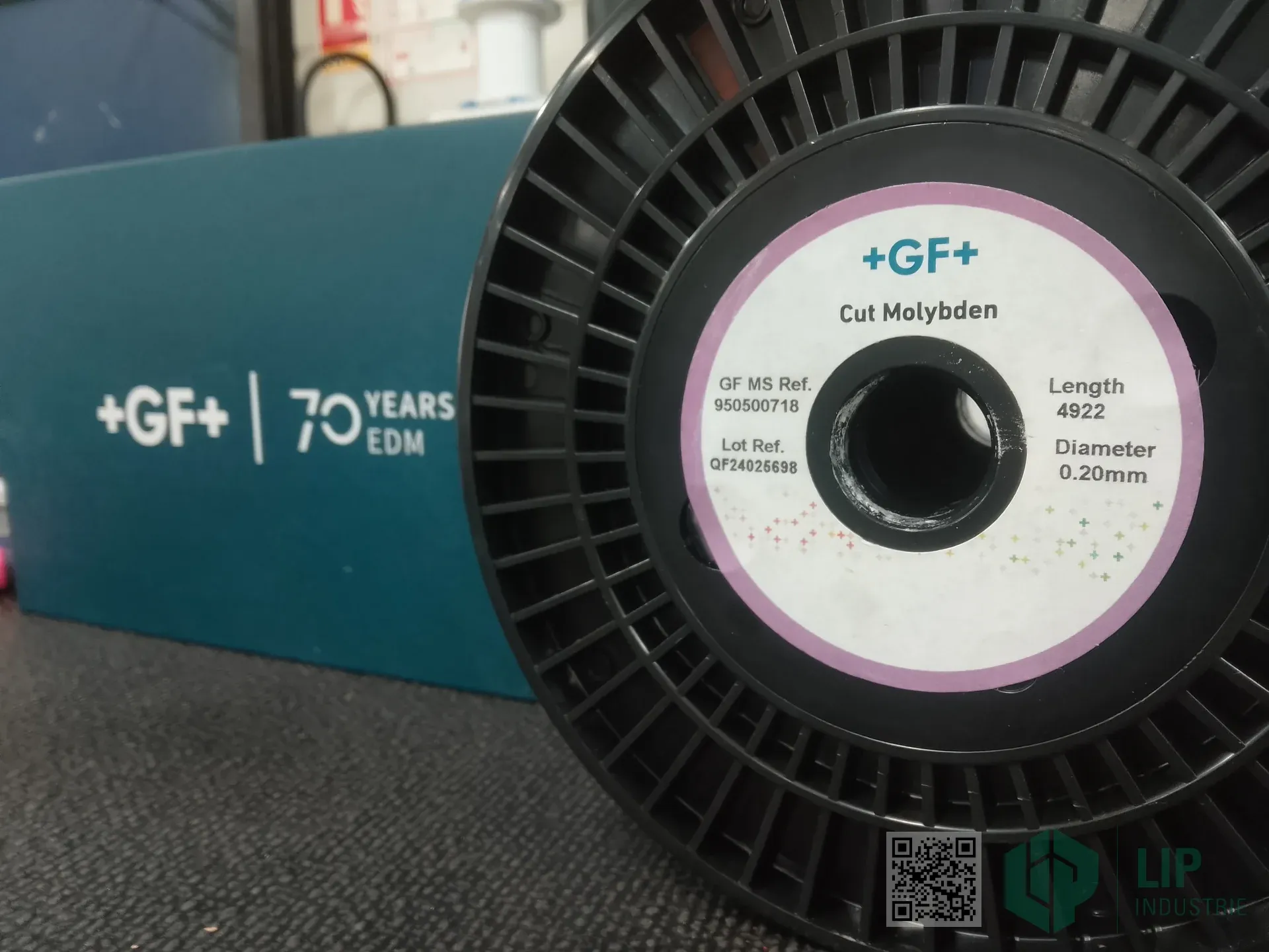 Bobine de fil molybdène +GF+ Cut Molybden 0,20 mm pour électroérosion fil — LIP Industrie Précision, Besançon
